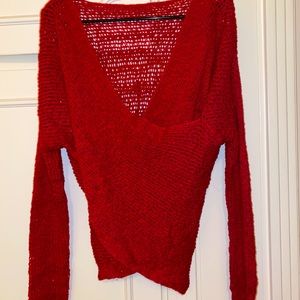 Wrap front thin shirt